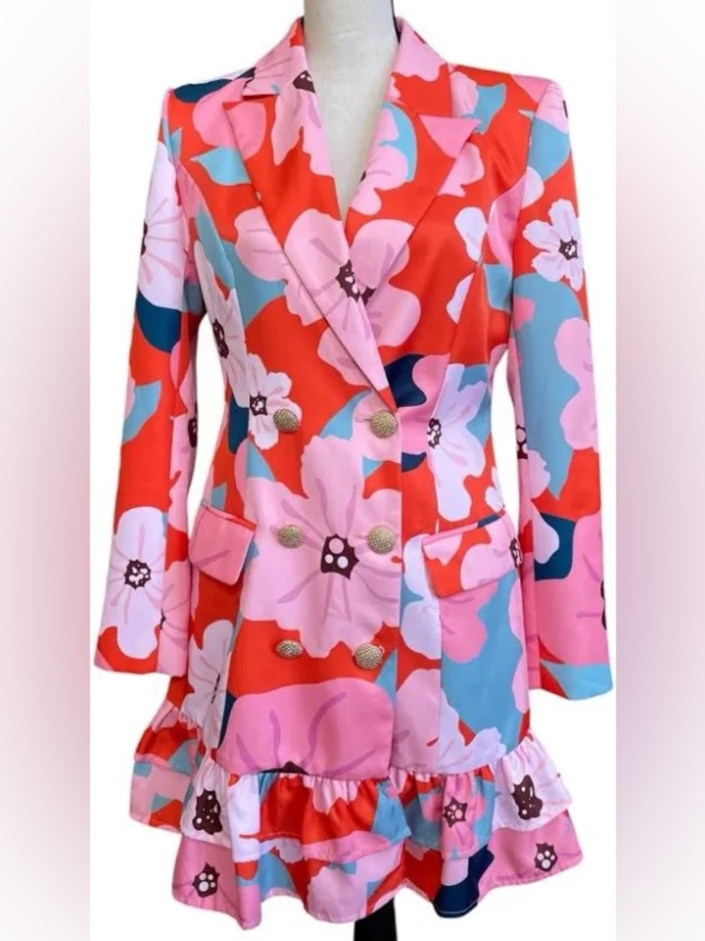 By Egreis floral blazer dress size L